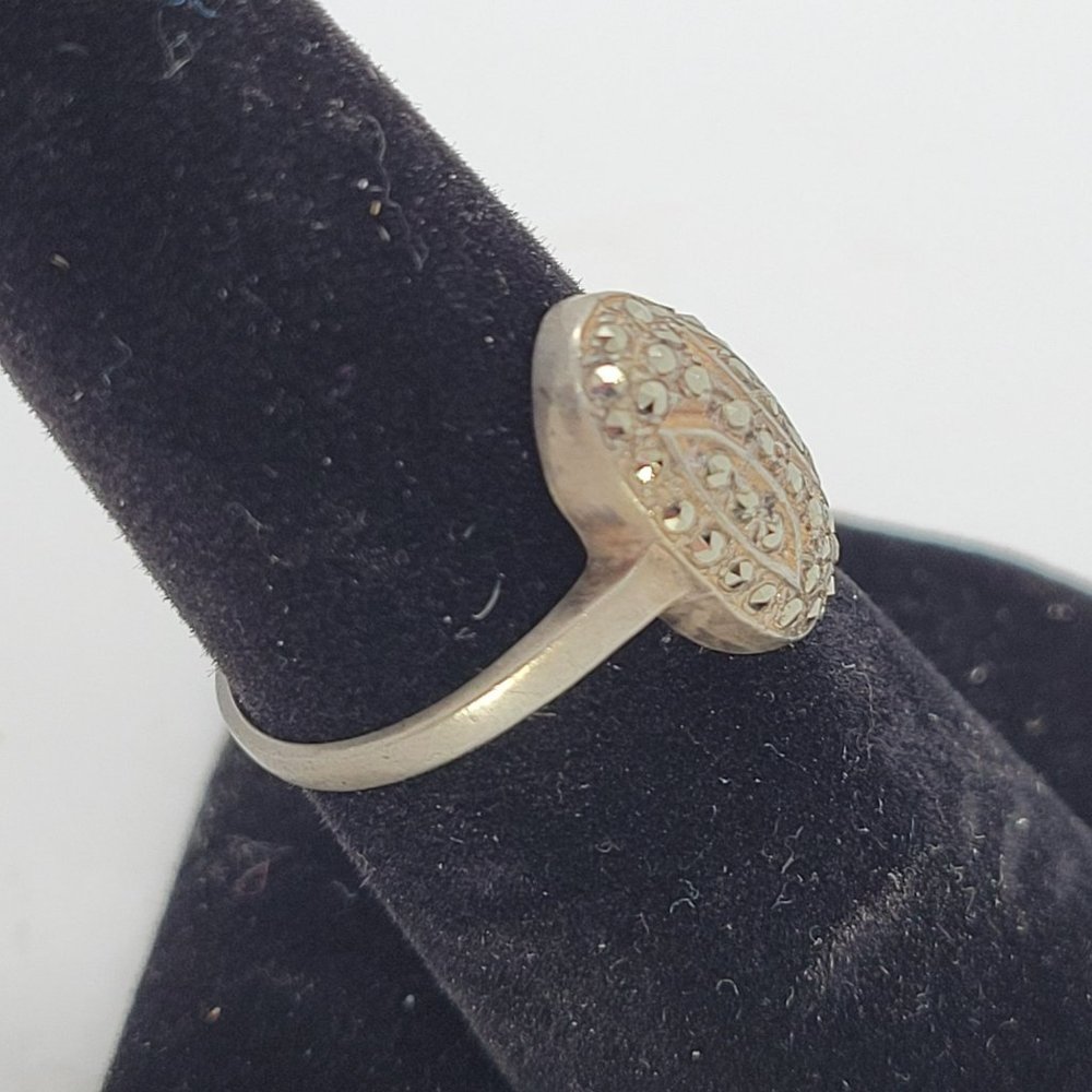 Vintage Sterling Silver 925 and Marcasite Ring size 7